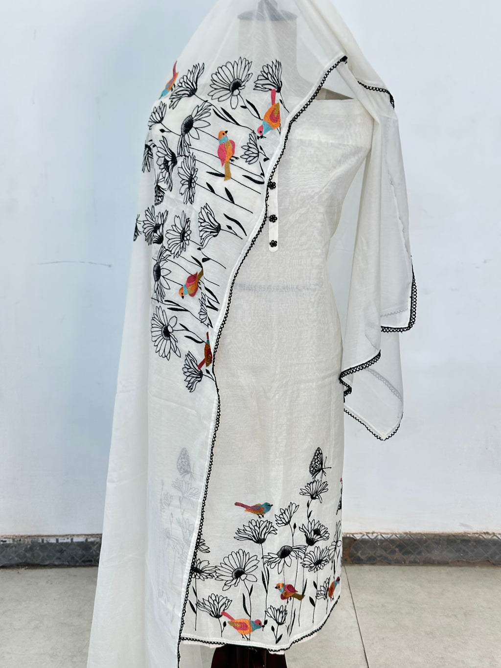 Mul Chanderi Suit Set