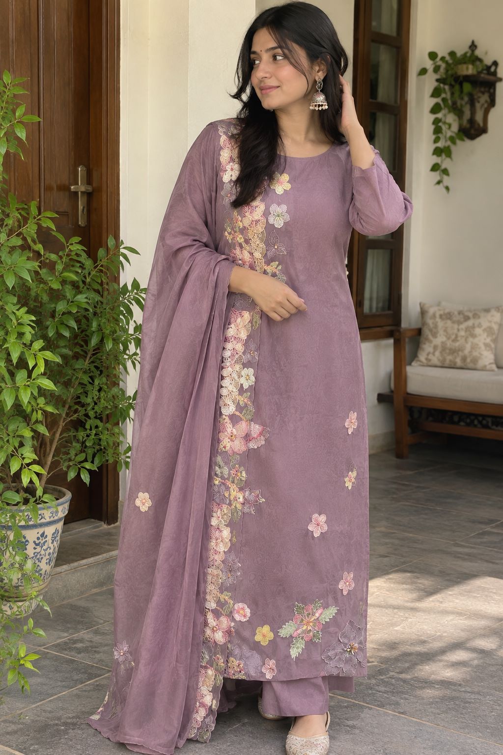 Lilac Botanical Elegance Suit