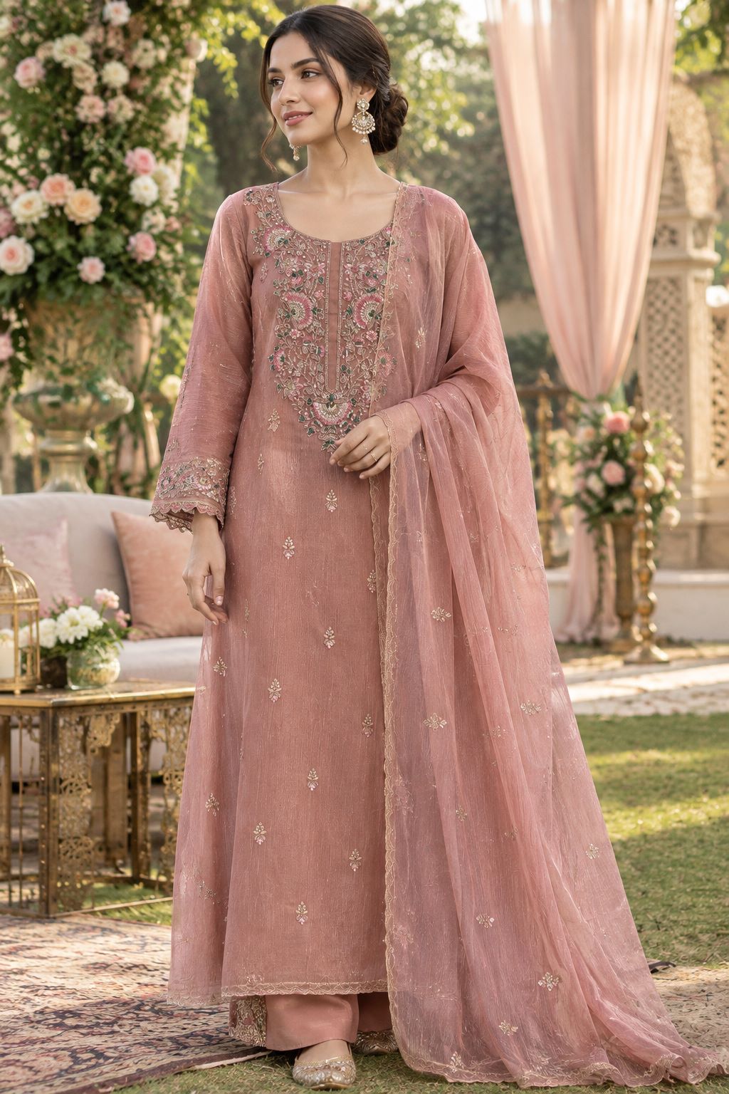 Mauve Blossom Suit