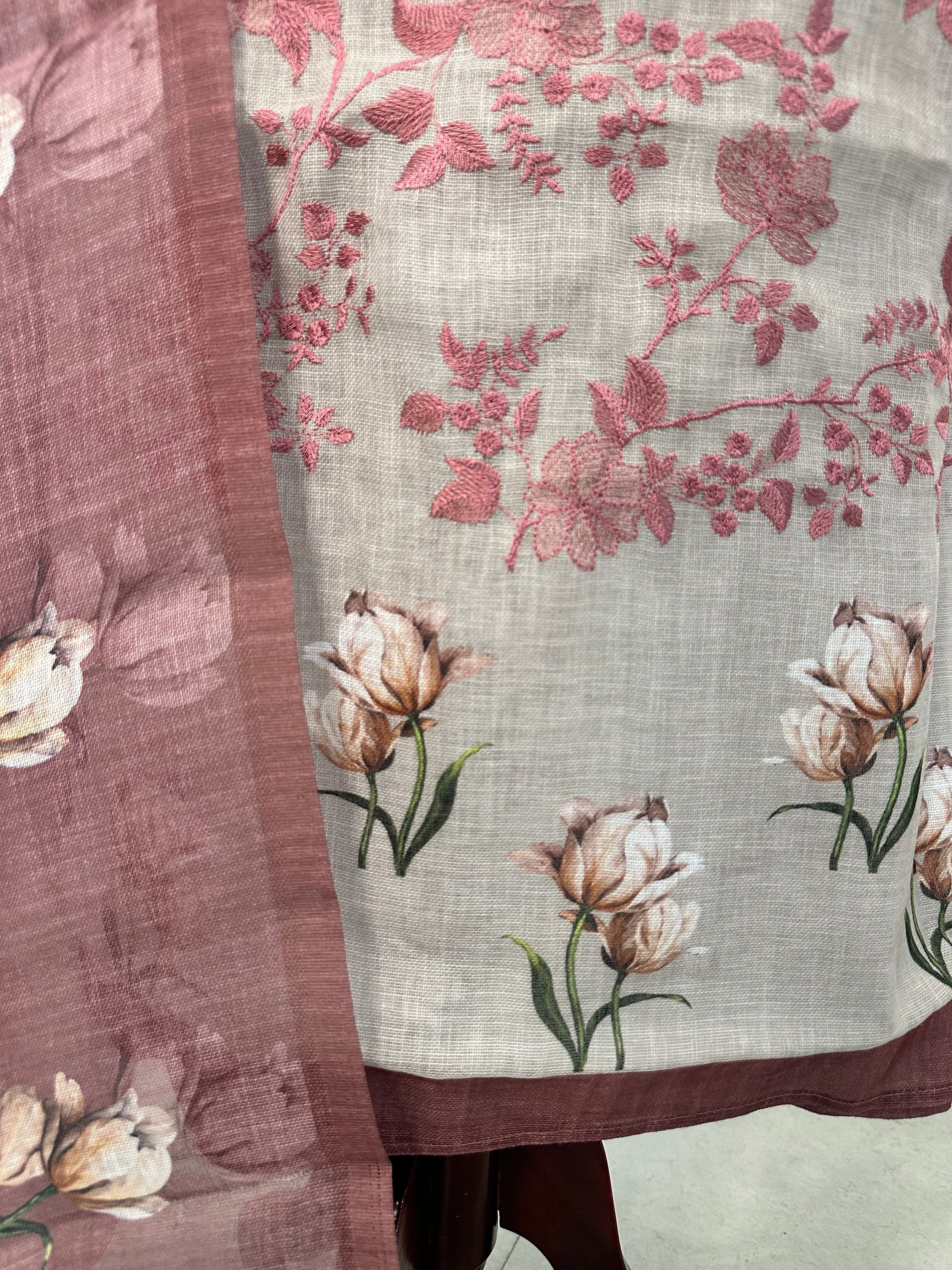 Roses and Leaves Suit Set