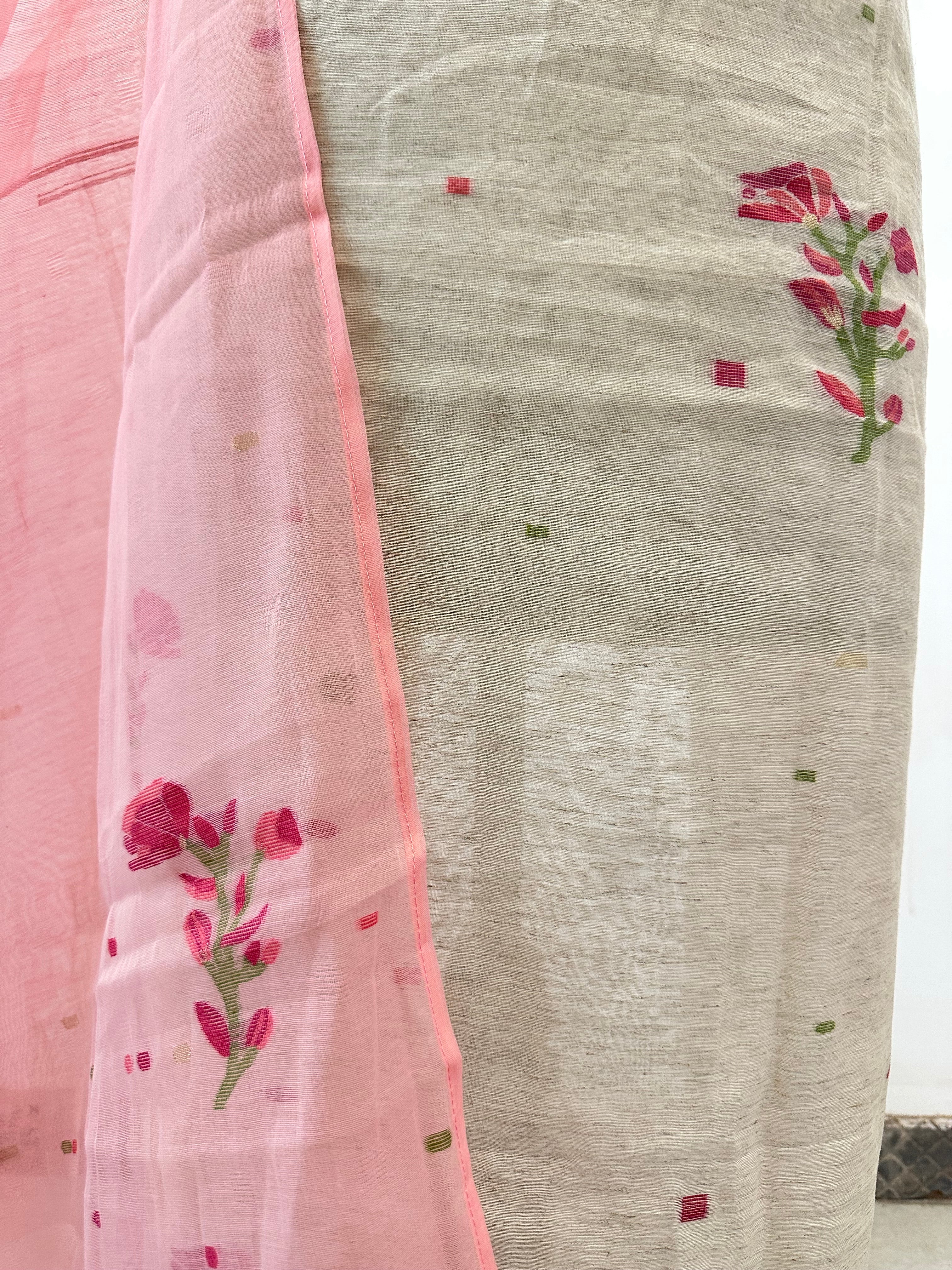 Pink and Beige Suit Set