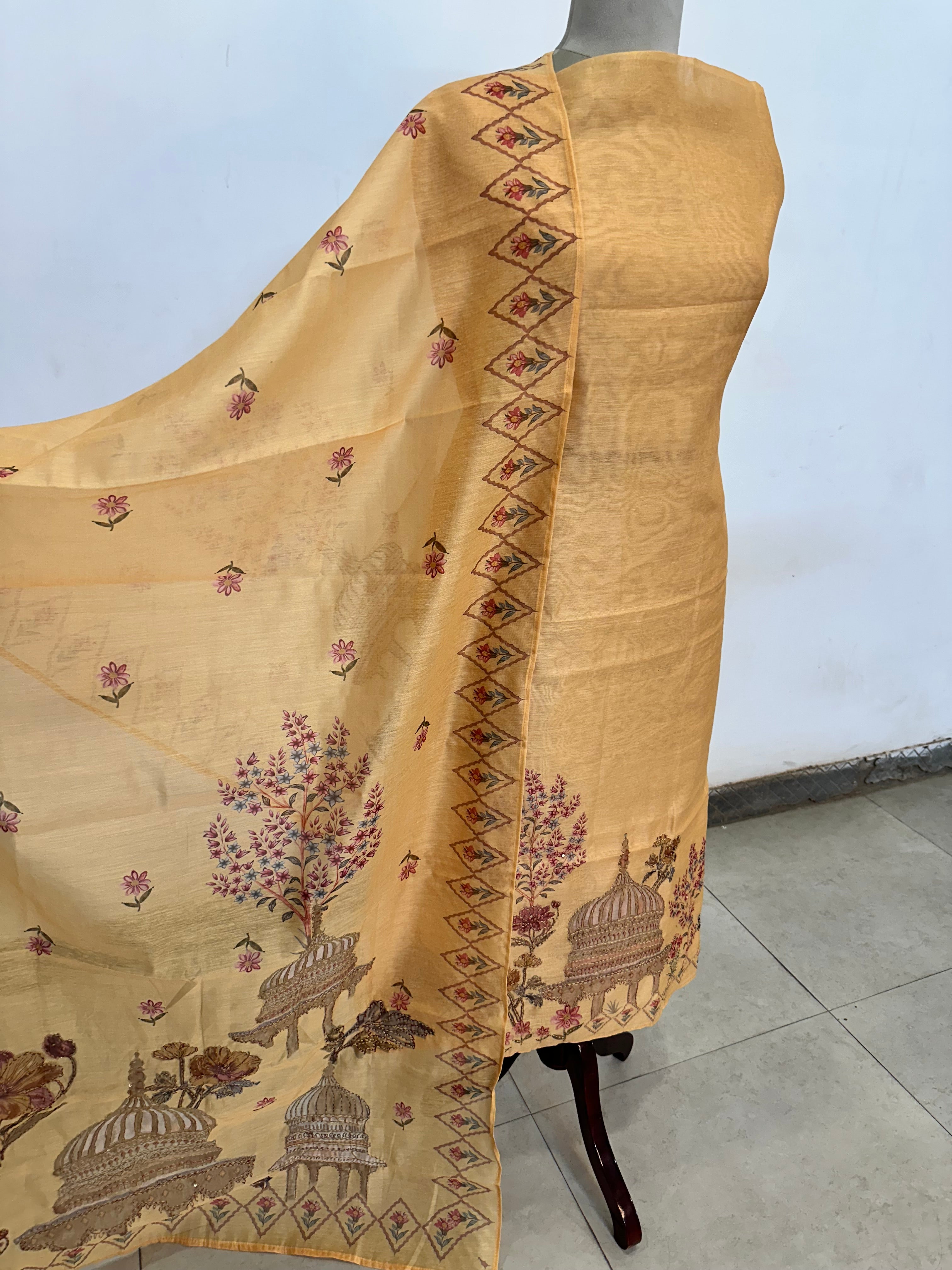 Mul Chanderi Suit Set