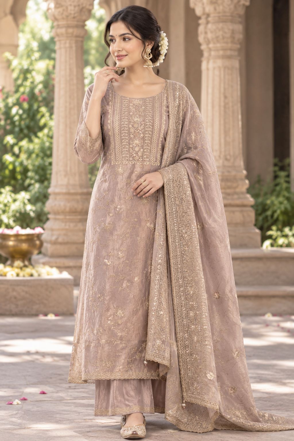 Blush Taupe Elegance Suit