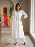 Pure Mul Cotton Relaxed Off White Suit