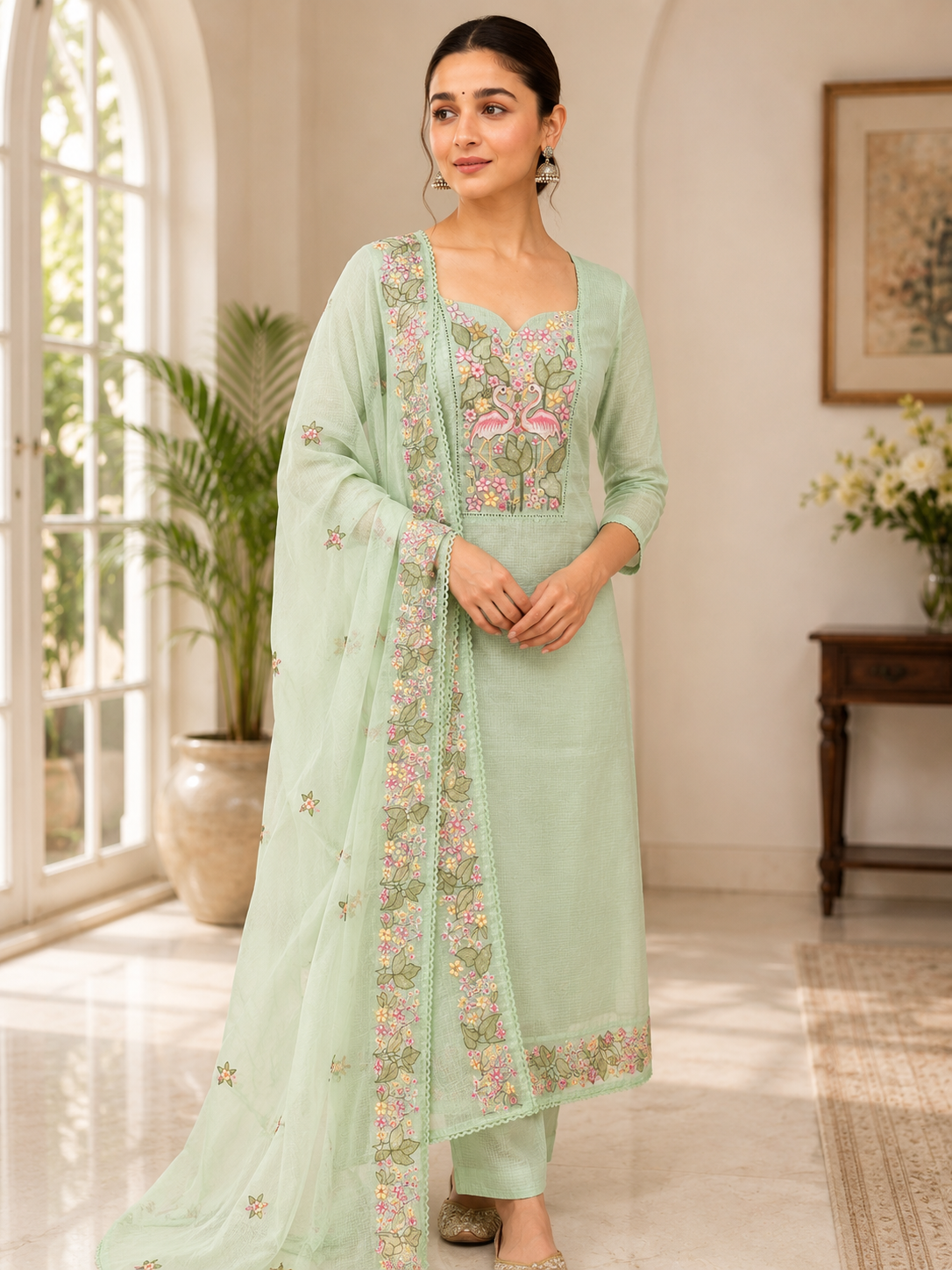 Green Spring Suit Set