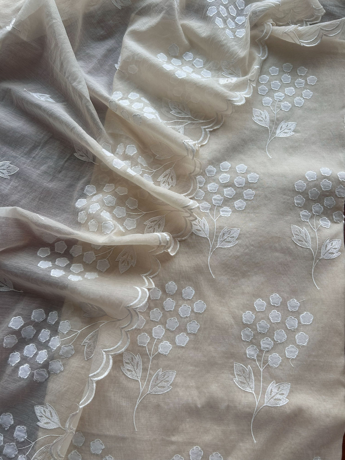 Elegant Floral Embroidered Suit