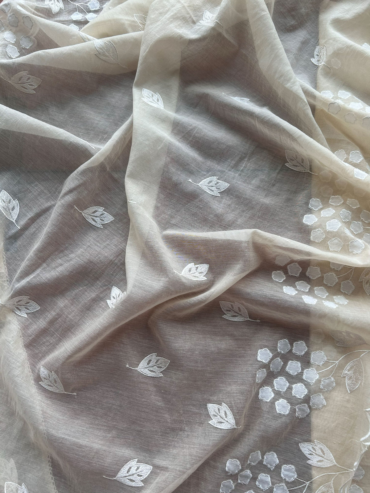 Elegant Floral Embroidered Suit