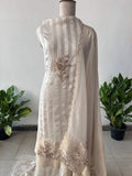 Pure Silk Tissue Zardozi Handwork Suit