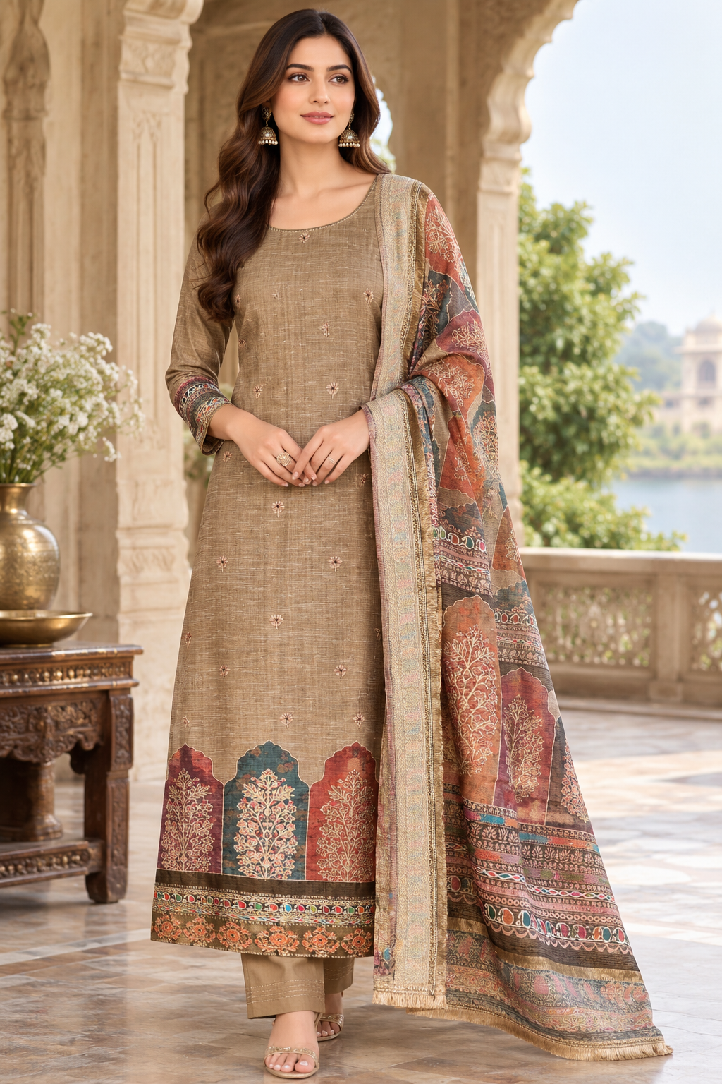 Mehfil Bloom PURE COTTON SILK Unstitched Suit