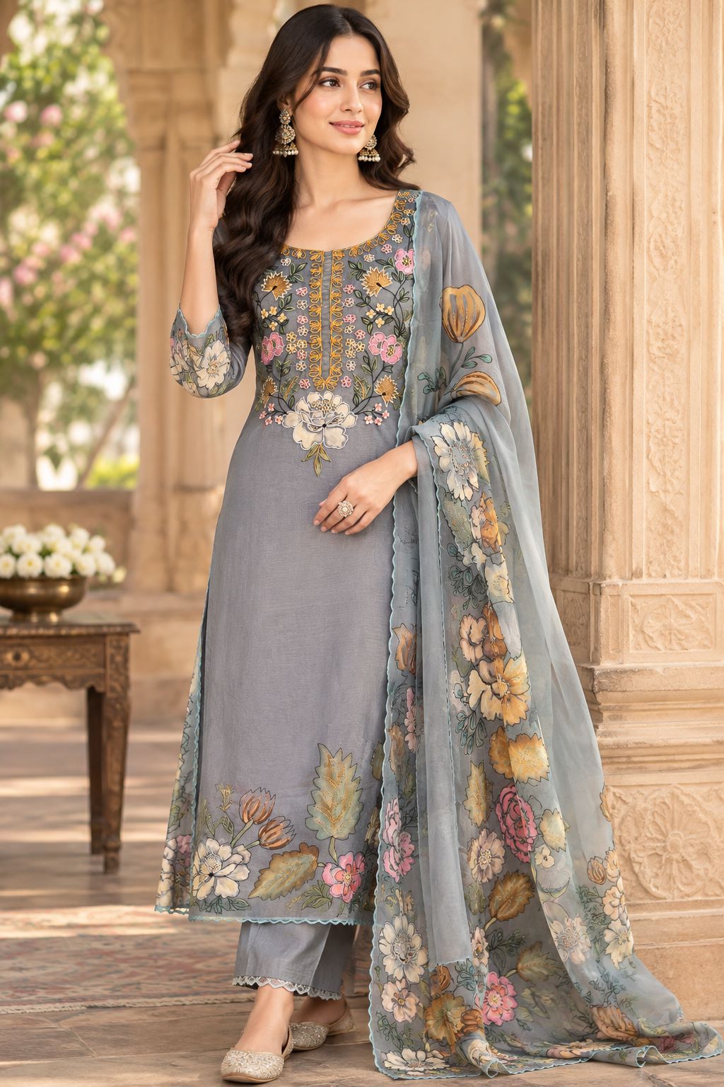 Marigold Bloom Elegance unstitched Suit